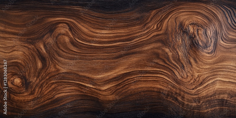 Aufkleber brown wood grain pattern on a natural wood table surface with dark wood backdrop creating a rich con