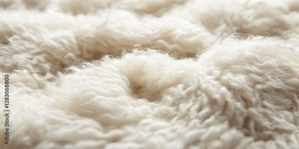 Poster soft textured natural white sheep wool background featuring fluffy strands in light cream tones, ide