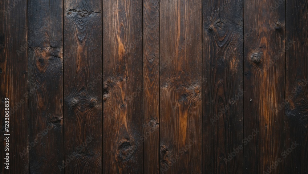Aufkleber rich dark brown wood texture background showcasing natural grain patterns and an aged appearance per