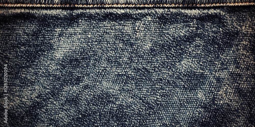 Poster gray denim texture background with a distressed finish featuring variations in tone and subtle stitc