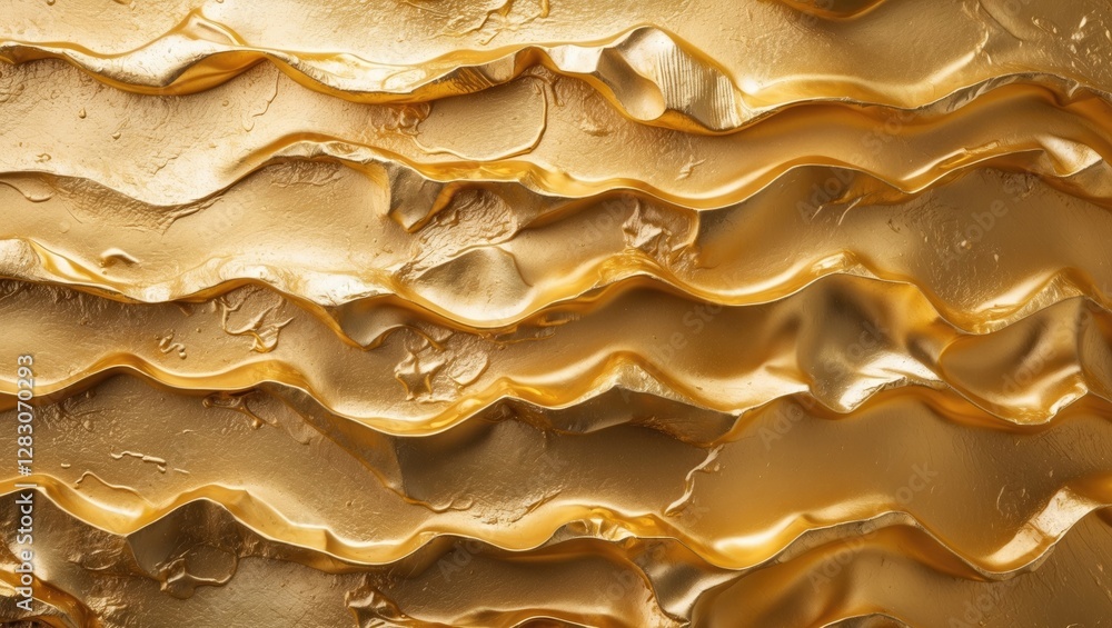 Poster textured gold background with flowing patterns showcasing rich hues and depth for luxurious design p