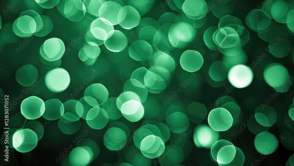 Poster lush green bokeh texture background creating a vibrant and dreamy atmosphere ideal for nature-themed
