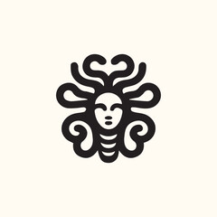 minimalist medusa logo