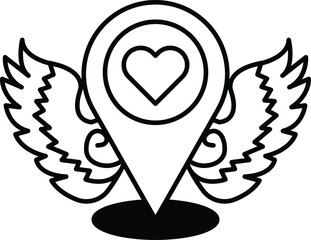 heart with a pin on it