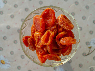 dried apricots on the table
