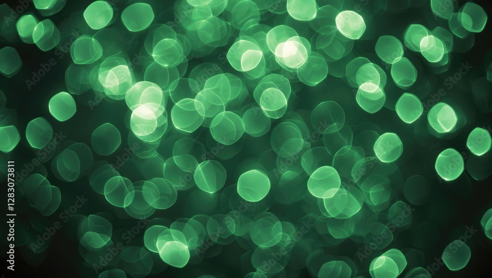 Aufkleber enchanting green bokeh background creating a dreamy and vibrant atmosphere perfect for design projec