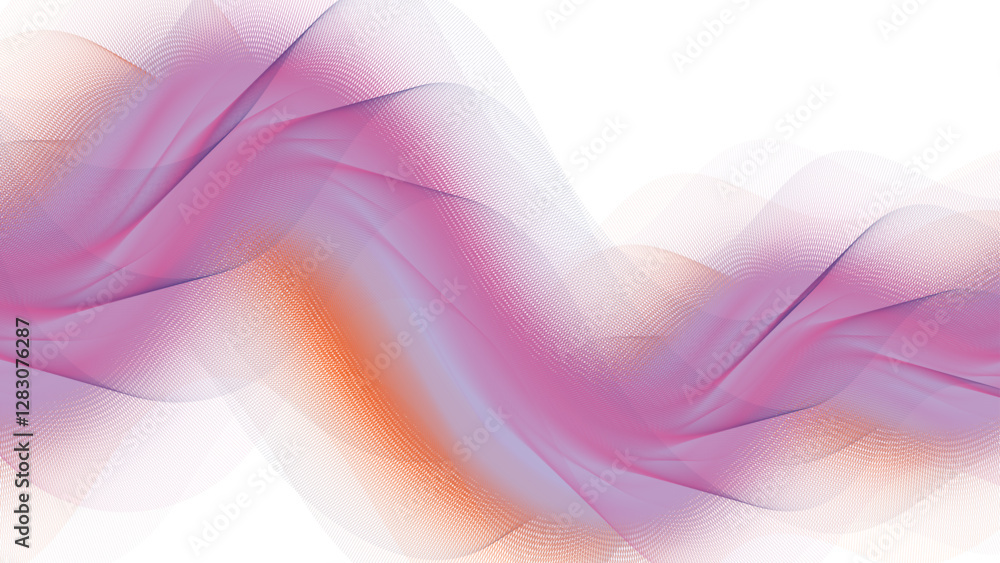 Poster abstract wave lines flowing smooth curve. purple and blue flowing waves designs. spiral line art wav