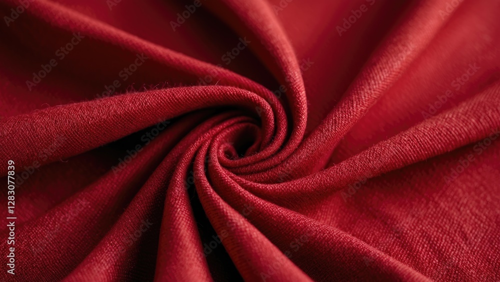 Aufkleber close up of luxurious red fabric showcasing intricate texture and elegant draping for fashion and de