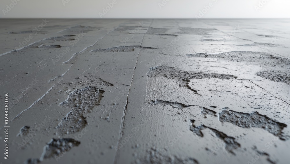Poster textured gray concrete floor with visible imperfections and weathered surface ideal for backgrounds 