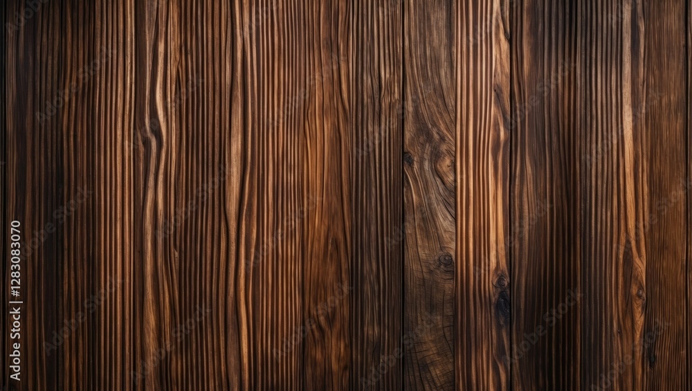 Poster dark wooden texture background with vertical grain patterns ideal for design and decorative purposes