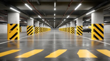 Elevated parking space with reinforced flooring to support heavy vehicles