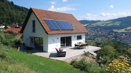 Energy-efficient detached kitchen with insulation and ventilated roofing