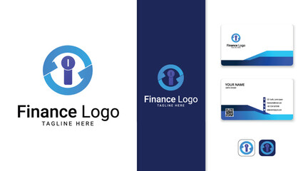 Investment logo finance logo, financial investment logo, business logo With letter I including business card