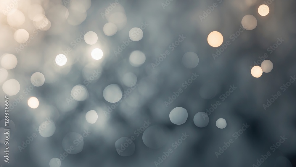 Poster soft focus abstract background with blurred bokeh circles in varying sizes and light tones creating 