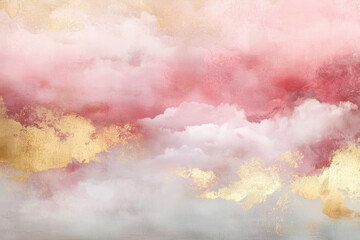 Fototapeta premium soft clouds blending pink and gold colors