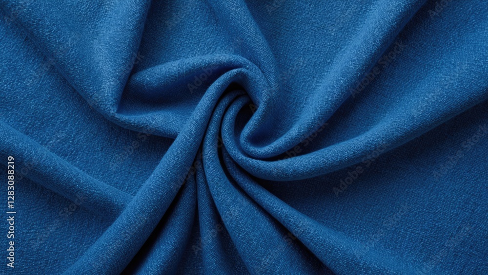 Poster blue fabric texture close-up with soft, smooth appearance suitable for various textile applications