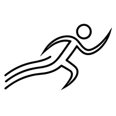 Obraz premium Running man vector illustration.