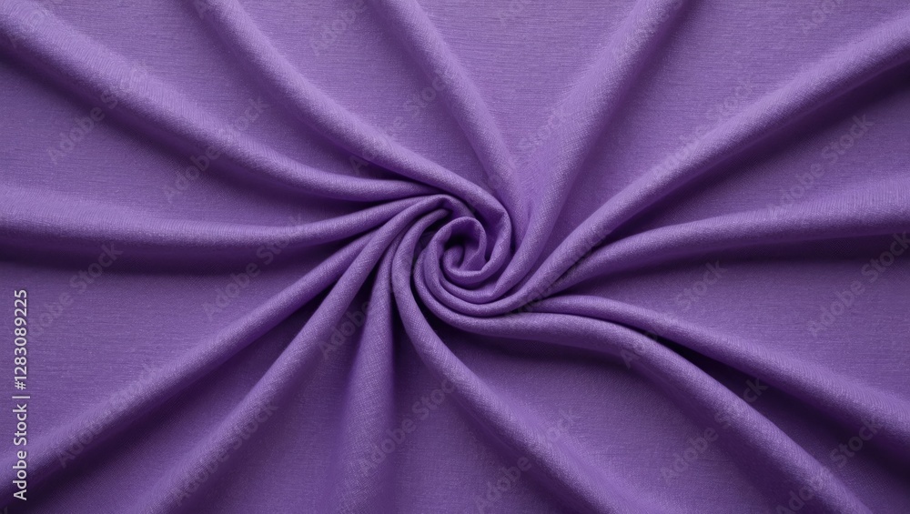 Poster purple fabric texture with swirling pattern and soft folds displaying its smooth surface and color g