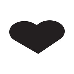 Solid icon of a bold heart shape, symbolizing love, romance, or favorite with strong emotional expression.