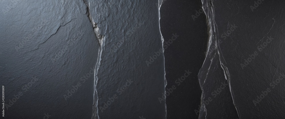 Poster dark grey slate texture background with subtle cracks for elegant design and decoration projects. id