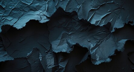 Fototapeta premium Crumpled dark black paper texture background for creative design and abstract applications