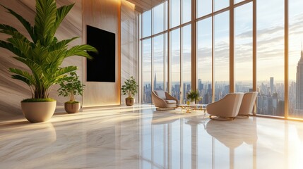 Luxurious Modern Apartment City View Lounge
