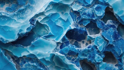 Obraz premium Aqua and blue marble texture background with smooth surface detailing intricate natural patterns and hues in elegant design.