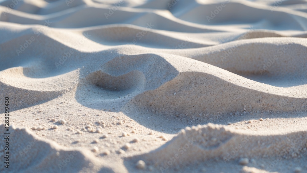 Aufkleber sand texture with natural patterns and shapes illuminated by sunlight on a beach, copy space