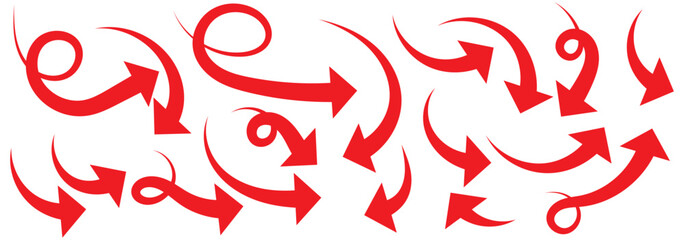 set of curved arrows icon