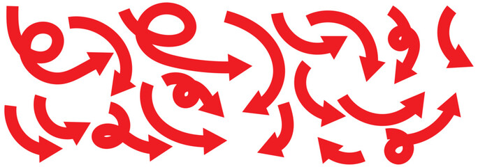 set of curved arrows icon