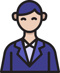 Naklejka premium Groom Filled Line Icon