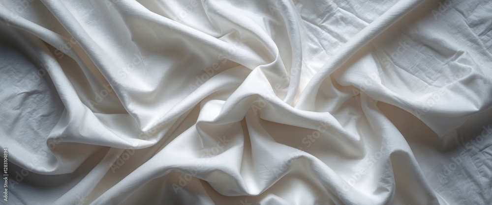 Poster textured white fabric surface for elegant background designs and artistic projects. perfect for show