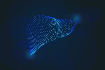 Human Liver Logo silhouette design vector template. simple icon liver anatomy creative concept. abstract Liver care Logotype icon Vector illustration. EPS 10