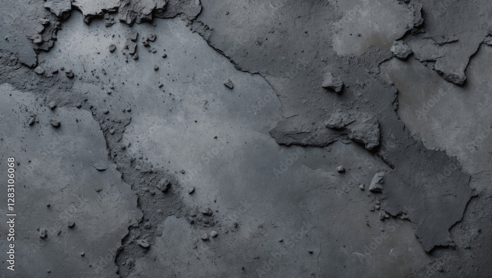 Poster textured dark gray cement surface with uneven patches and subtle variations, ideal for backgrounds i