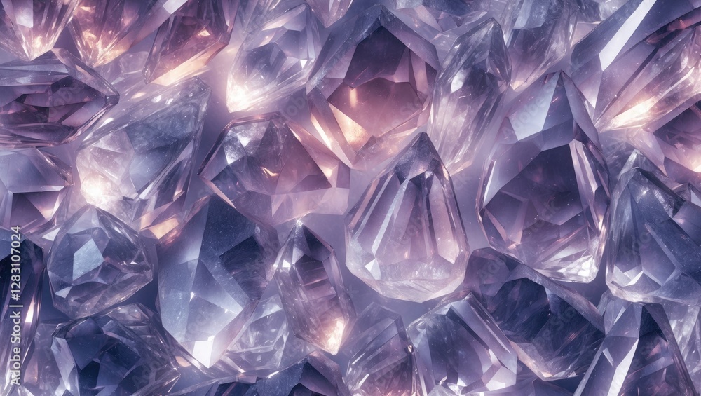 Aufkleber colorful crystal gemstones background with intricate textures and reflective surfaces creating an el