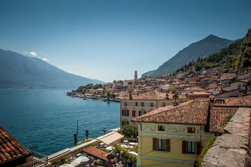 Beautiful view of Lake Garda, Italy. Summer landscape.