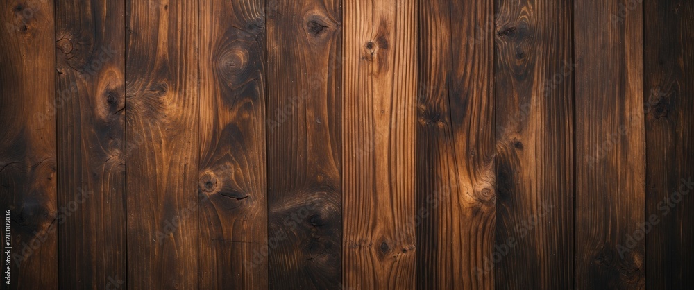 Poster dark wooden texture wall with natural grain patterns and knots suitable for backgrounds and design p