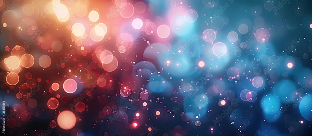 Aufkleber colorful bokeh backdrop featuring blurred orange blue and pink circles with a smooth gradient ideal 