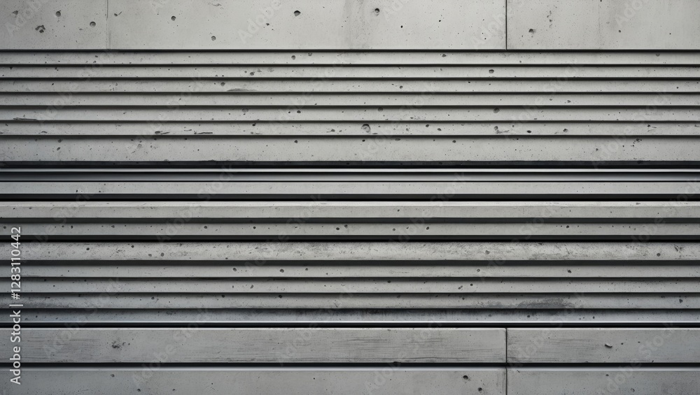 Aufkleber gray concrete surface with parallel grooves providing a modern and minimalist background for archite
