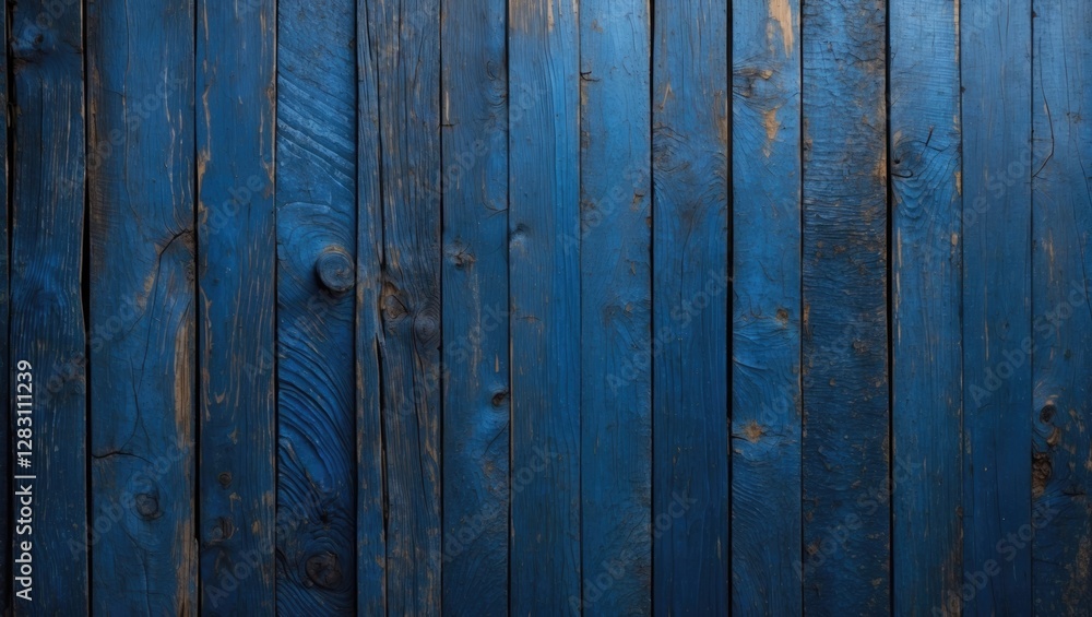 Poster rustic dark blue wooden plank background with textured surface for creative design and artistic proj