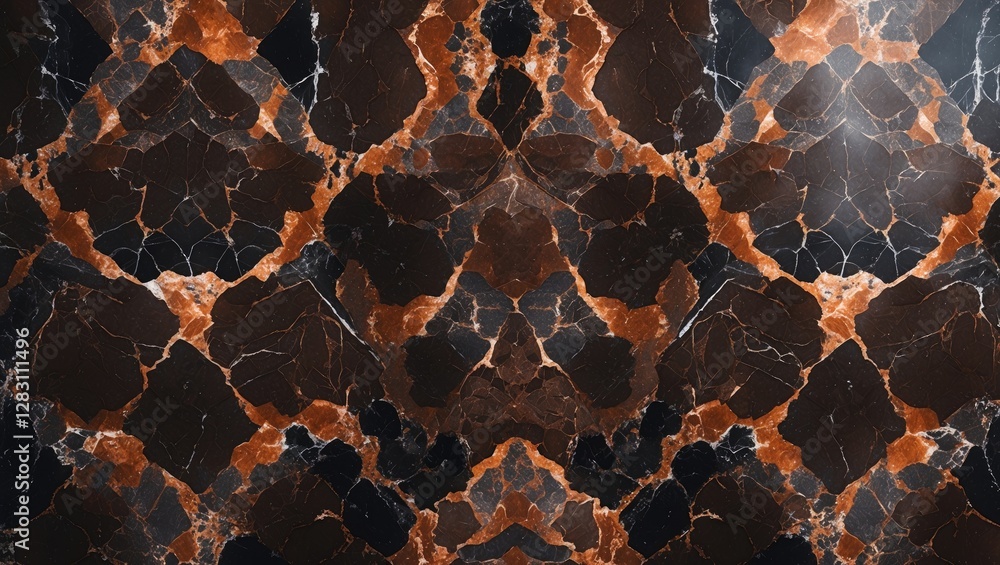 Poster black and brown marble texture background with natural patterns and variations in shiny surface fini
