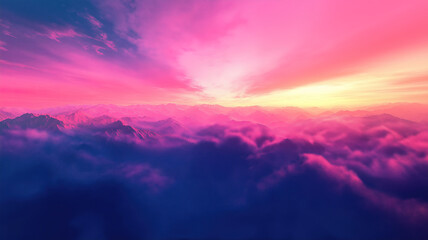 Fototapeta premium Soft gradient sky after sunset showcasing the stunning colors of twilight