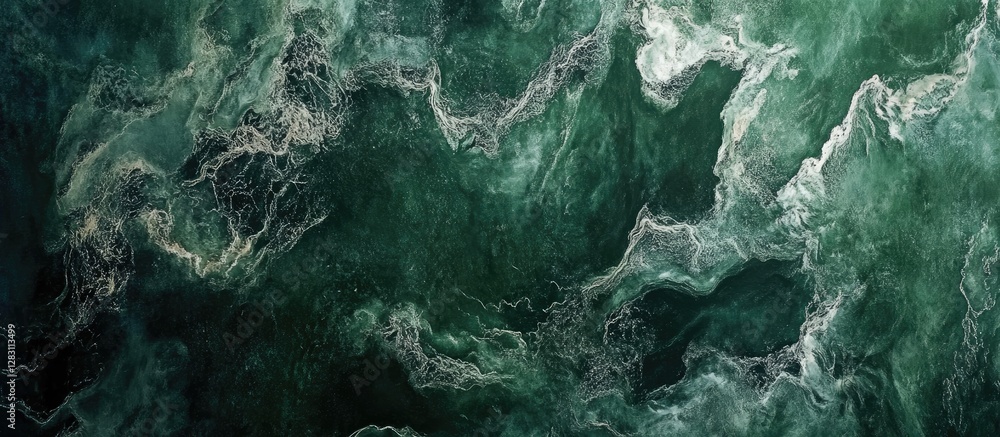 Poster abstract green chalkboard texture with swirls of white and dark green hues creating a dynamic learni