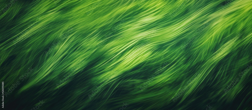Aufkleber abstract blurred green grass texture with vibrant hues, featuring movement and softness, creating a 