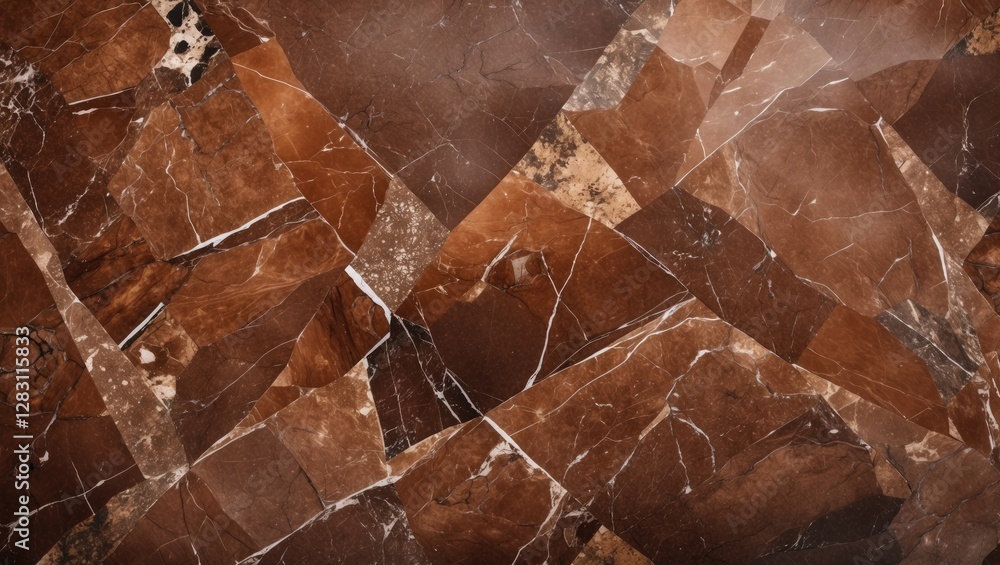 Poster textured marble surface in shades of brown with white and gray veining patterns displaying natural s
