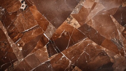 Textured marble surface in shades of brown with white and gray veining patterns displaying natural stone arrangement and detail