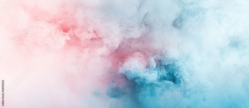 Poster abstract minimalist background with soft pink and blue hues blended in a calming soft blur effect cr