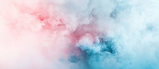 Fototapeta premium Abstract minimalist background with soft pink and blue hues blended in a calming soft blur effect creating a serene and tranquil atmosphere