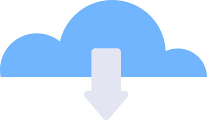 Cloud Download Flat Icon