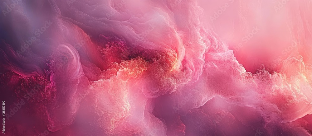 Leinwandbilder abstract dreamy background in vibrant pink and red hues with a soft cloudy texture seamlessly blendi